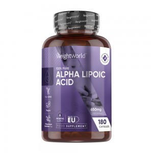 Bottle of WeightWorld's Alpha Lipoic Acid Capsule supplement