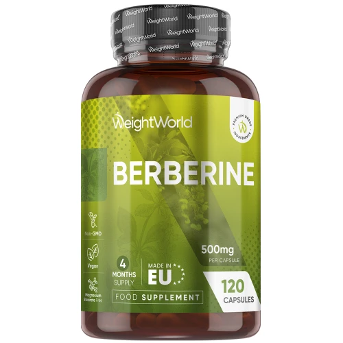 Berberine Capsules  500 mg 120 Capsules  Natural Wellness Supplement  WeightWorld UK