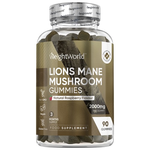 Buy Lion's Mane Mushroom Gummies  2000mg 90 Gummies (3-Month Supply)  WeightWorld