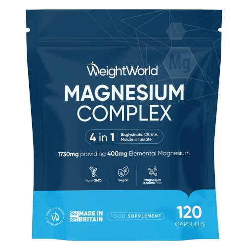 Magnesium Glycinate 4-in-1 Complex  1730mg 120 Capsules  Bisglycinate, Citrate, Malate & more