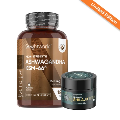 Men's Stamina & Vitality Duo  Ashwagandha + Shilajit Supplements  WeightWorld