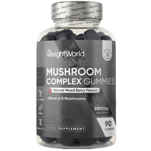Mushroom(8-in-1)Complex  2500mg, 90 Gummies  With Natural Berry Flavour
