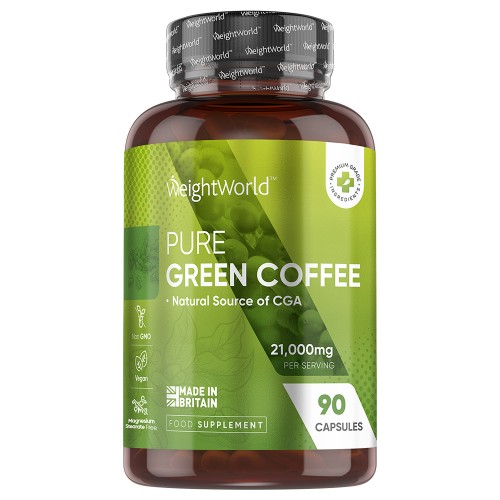 Weightworld Green Coffee Pure - 21000Mg 90 Capsules - Made Of Pure Coffee Bean Extract