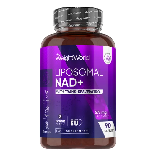 Liposomal NAD+ With Resveratrol Capsules  575mg 90 Capsules  WeightWorld UK