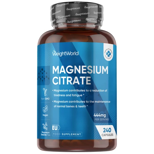 Magnesium Citrate - 440mg 240 Capsules - 4 Months Supply