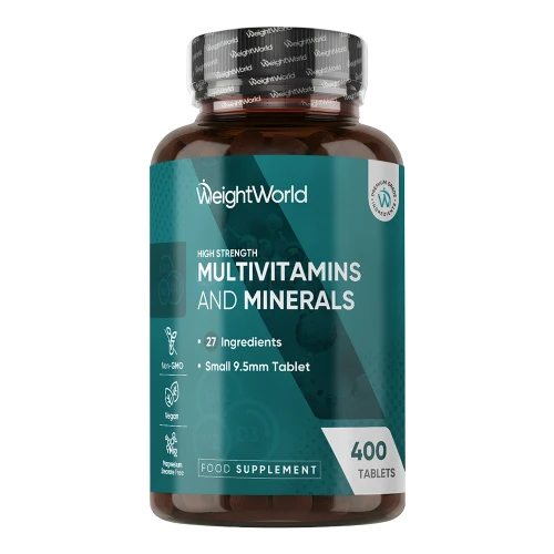 Multivitamins - 400 Vegan Tablets - 27 Vitamins and Minerals in One Tablet - 100% Natural Supplement