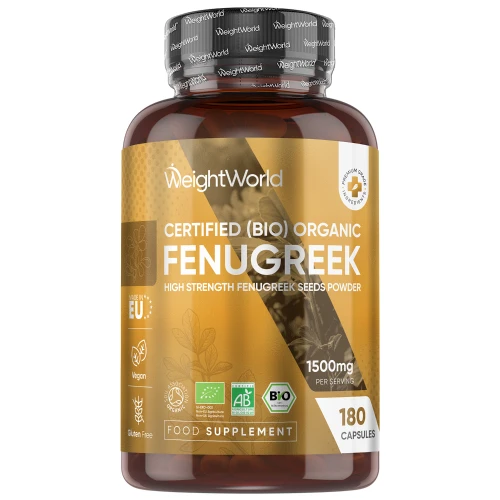 Weightworld Certified (Bio) Organic Fenugreek 1500Mg 180 Capsules