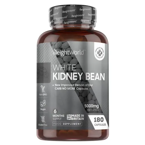 White Kidney Bean Extract  5000mg 180 Capsules  WeightWorld