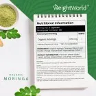 Nutritional information of our organic moringa capsules