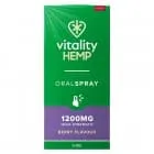 front view of vitality hemp 1200 mg berry spray box